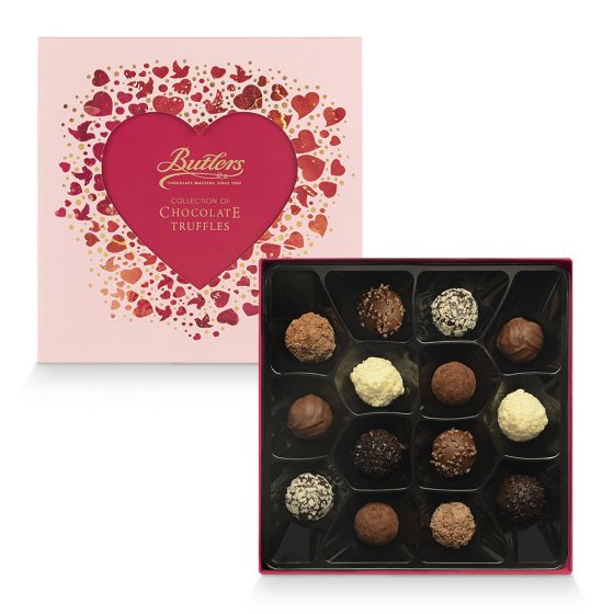 Heart Motif Chocolate Truffle Box 200g