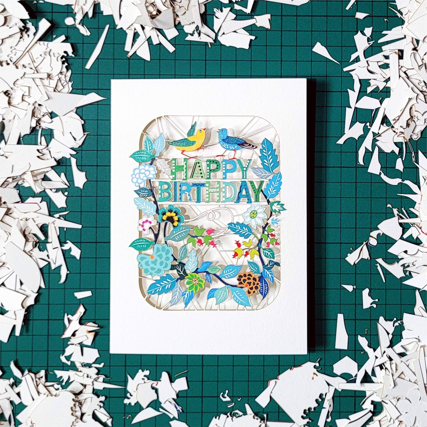 Happy Birthday Card with Two Birds - OS111