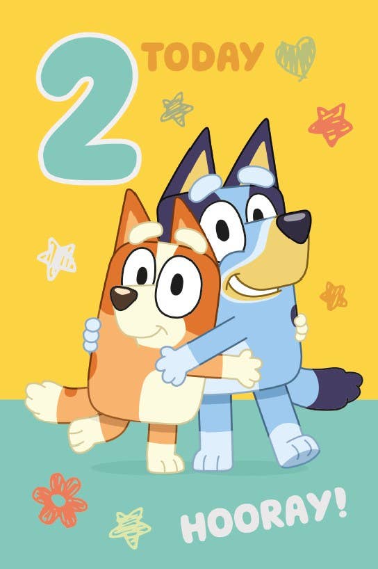 Bluey Age 2 Birthday Card