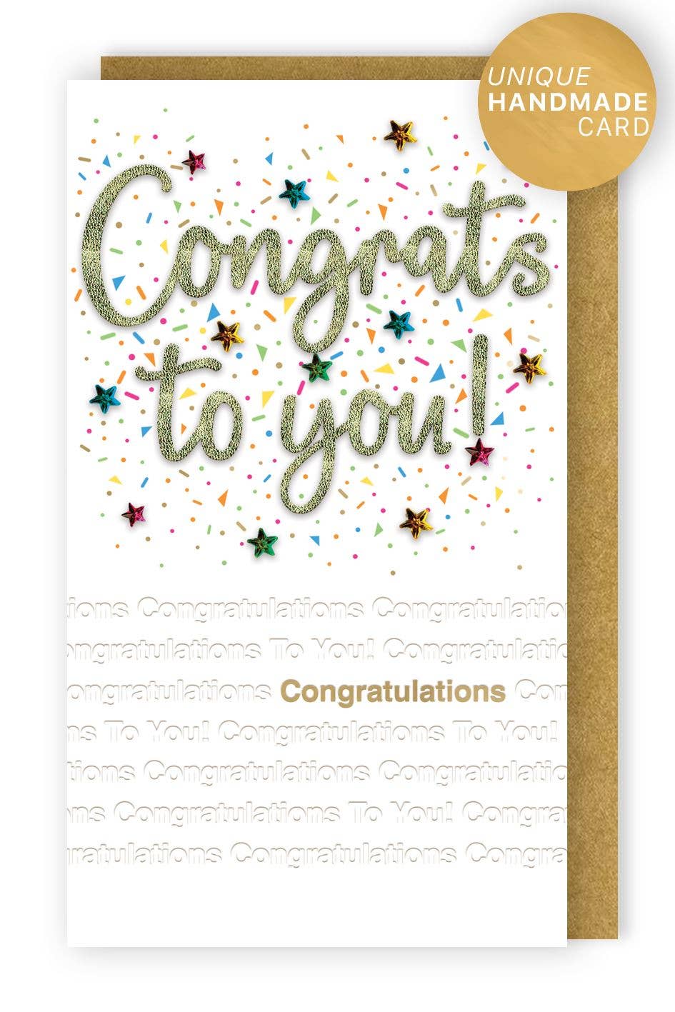 Congrats To You Lettering - Champagne - Second Nature