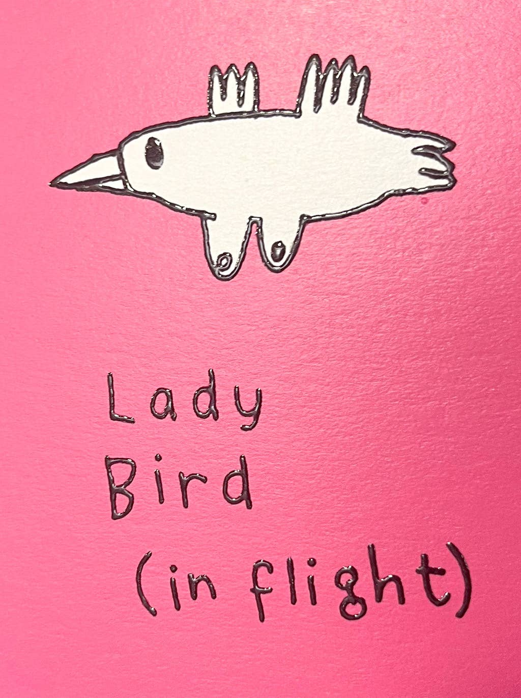 Funny Birthday Card - Embossed Ladybird Greetings Card