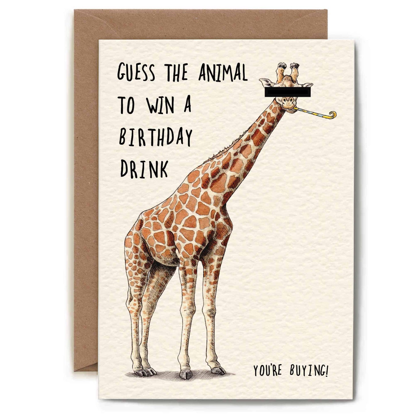 Giraffe Birthday Card - Birthday Card - Funny