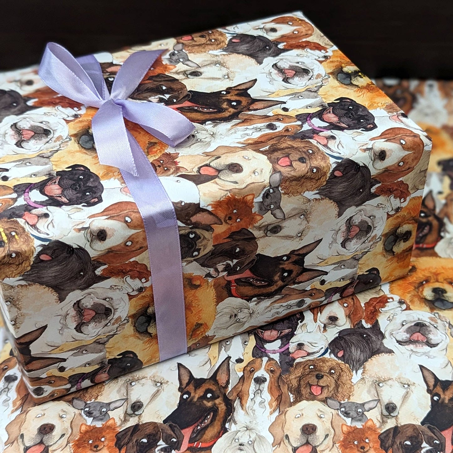 Fun dog wrapping paper, quirky dog gift wrap, Animal paper