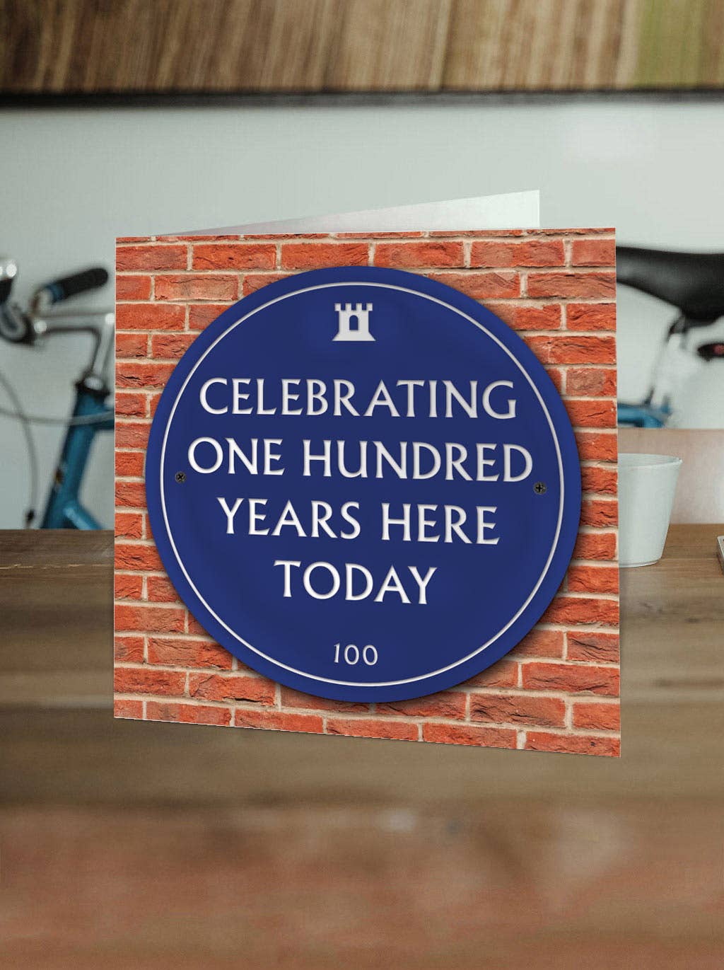 100th Birthday Milestone - Embossed Glossy Greetings Card
