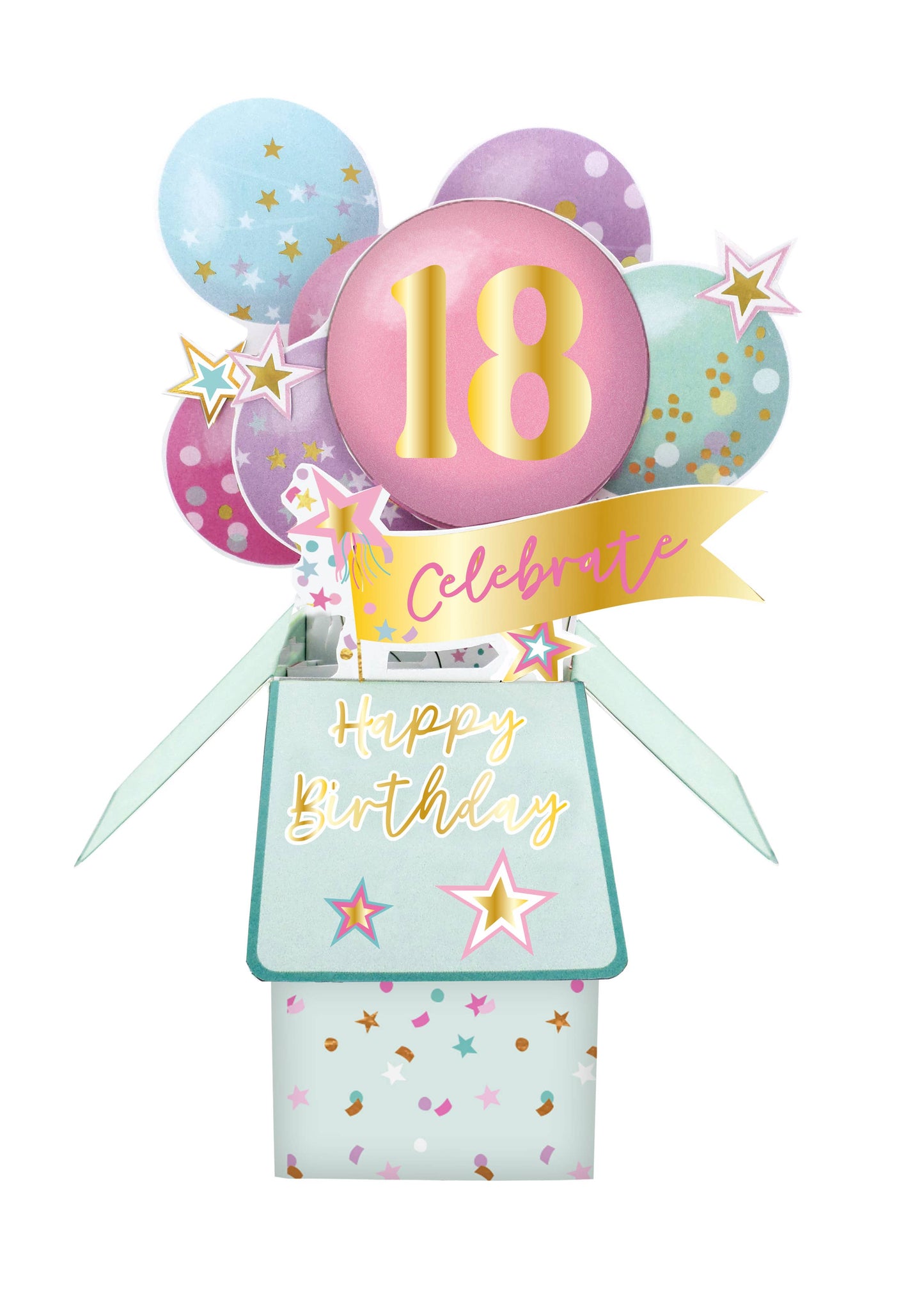 18th Balloons - 3D Pop Up's Greeting Card - Second Nature
