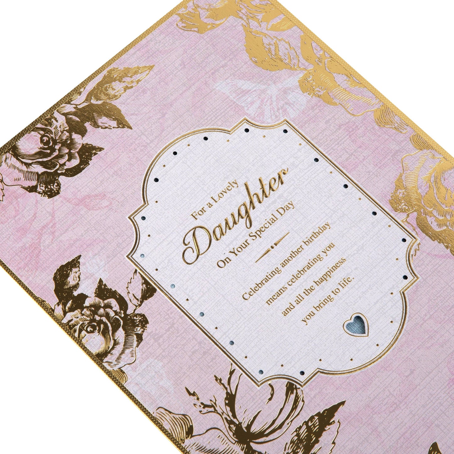 Birthday Card for Daughter with Traditional Floral Design