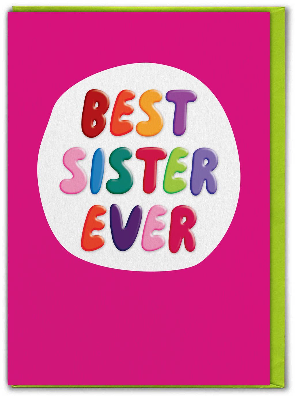 Funny Birthday Card Embossed Greetings Card Best Sister Ever