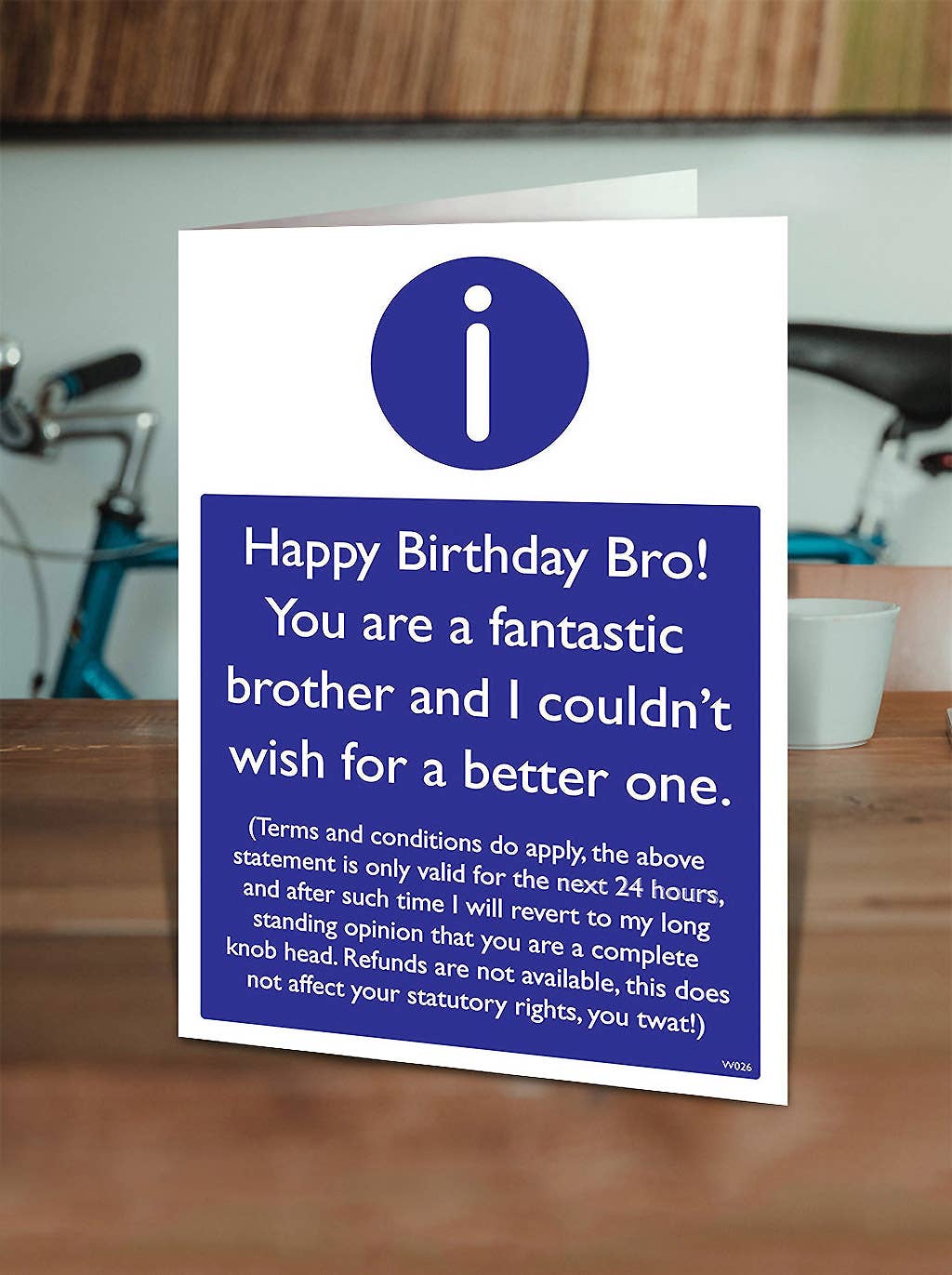 Funny Brother Birthday Card - T&C's