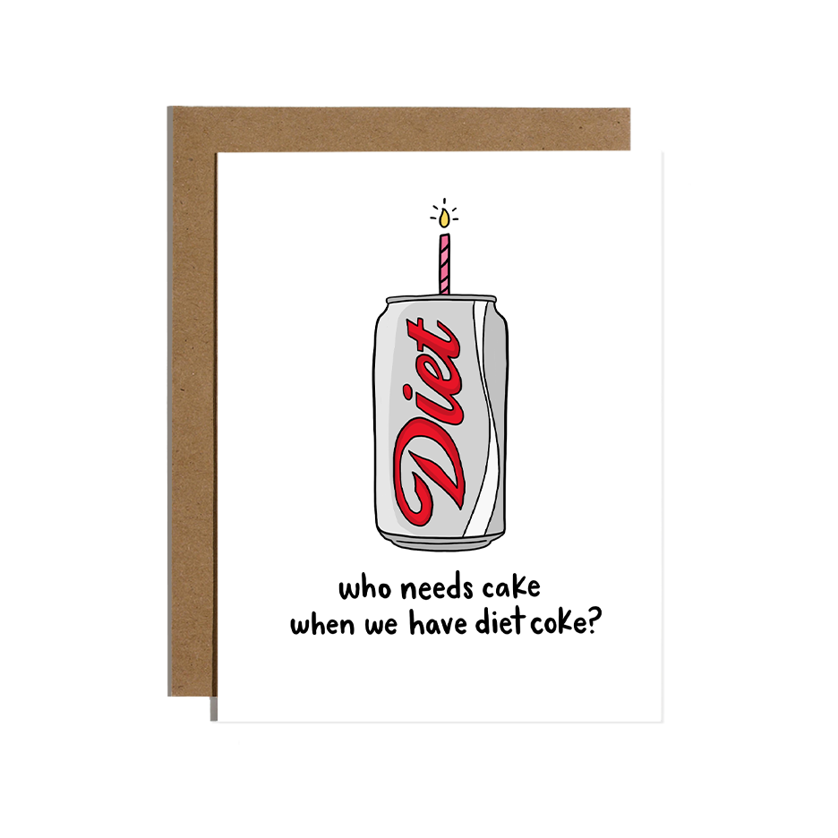Diet Coke Bday Greetings Card