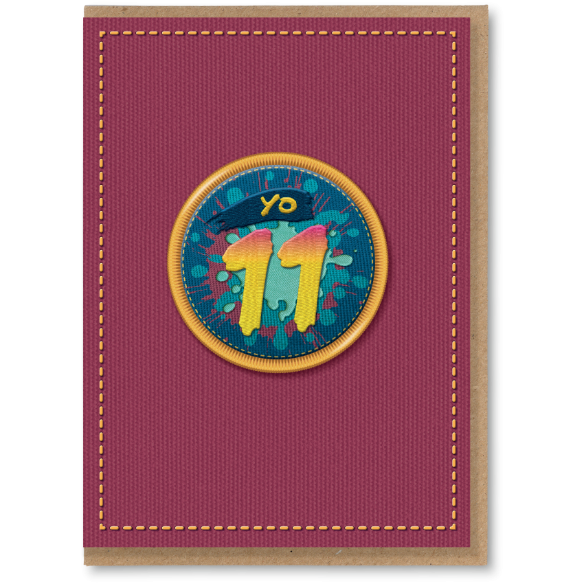NAP251 11th birthday card, yo 11