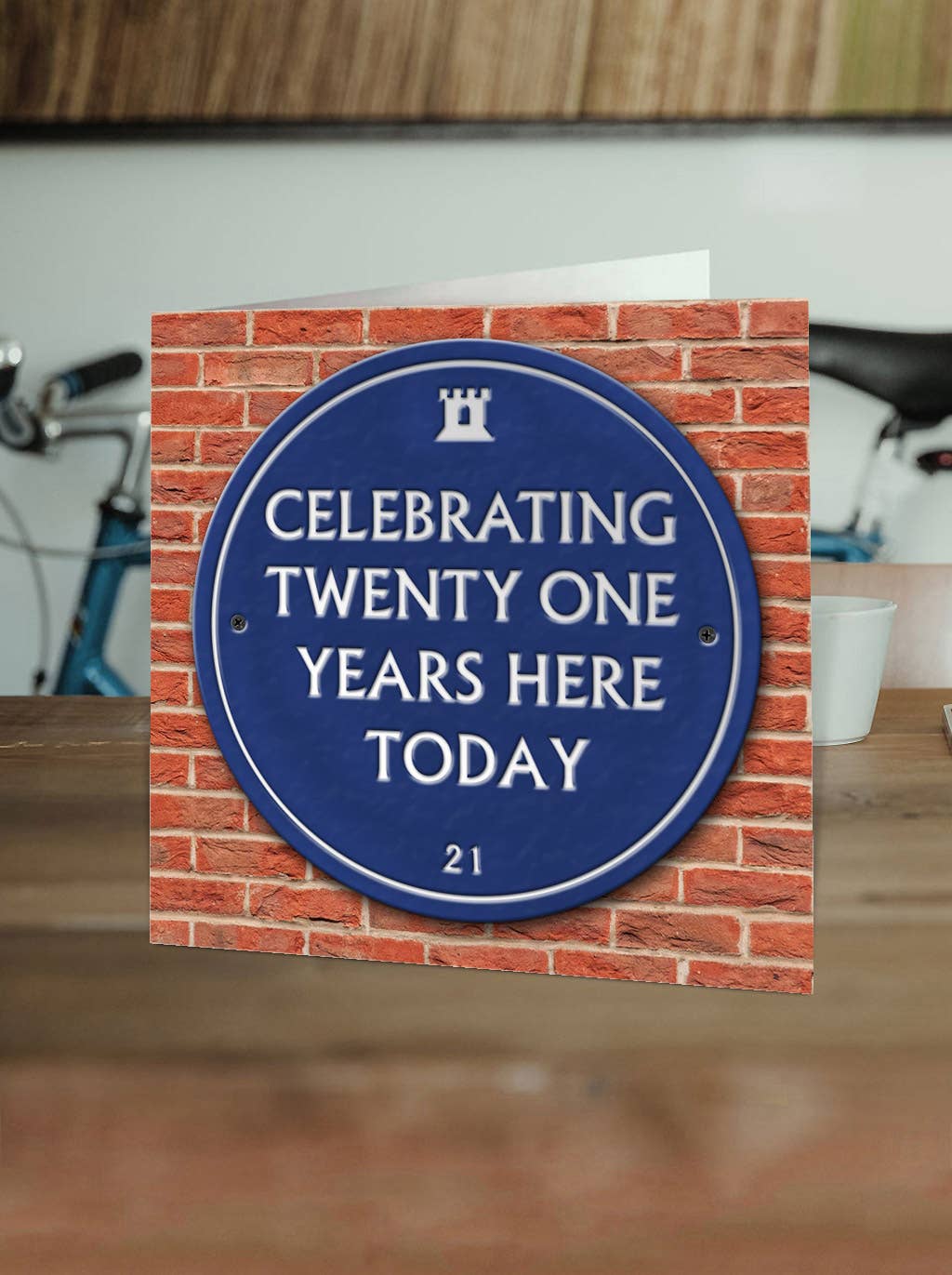 21st Birthday Milestone - Embossed Glossy Greetings Card