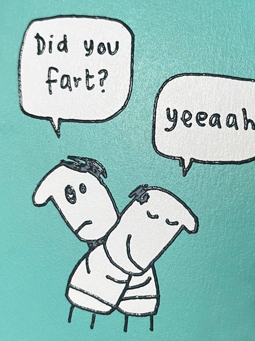 Funny Birthday Card - Embossed Did You Fart Greetings Card