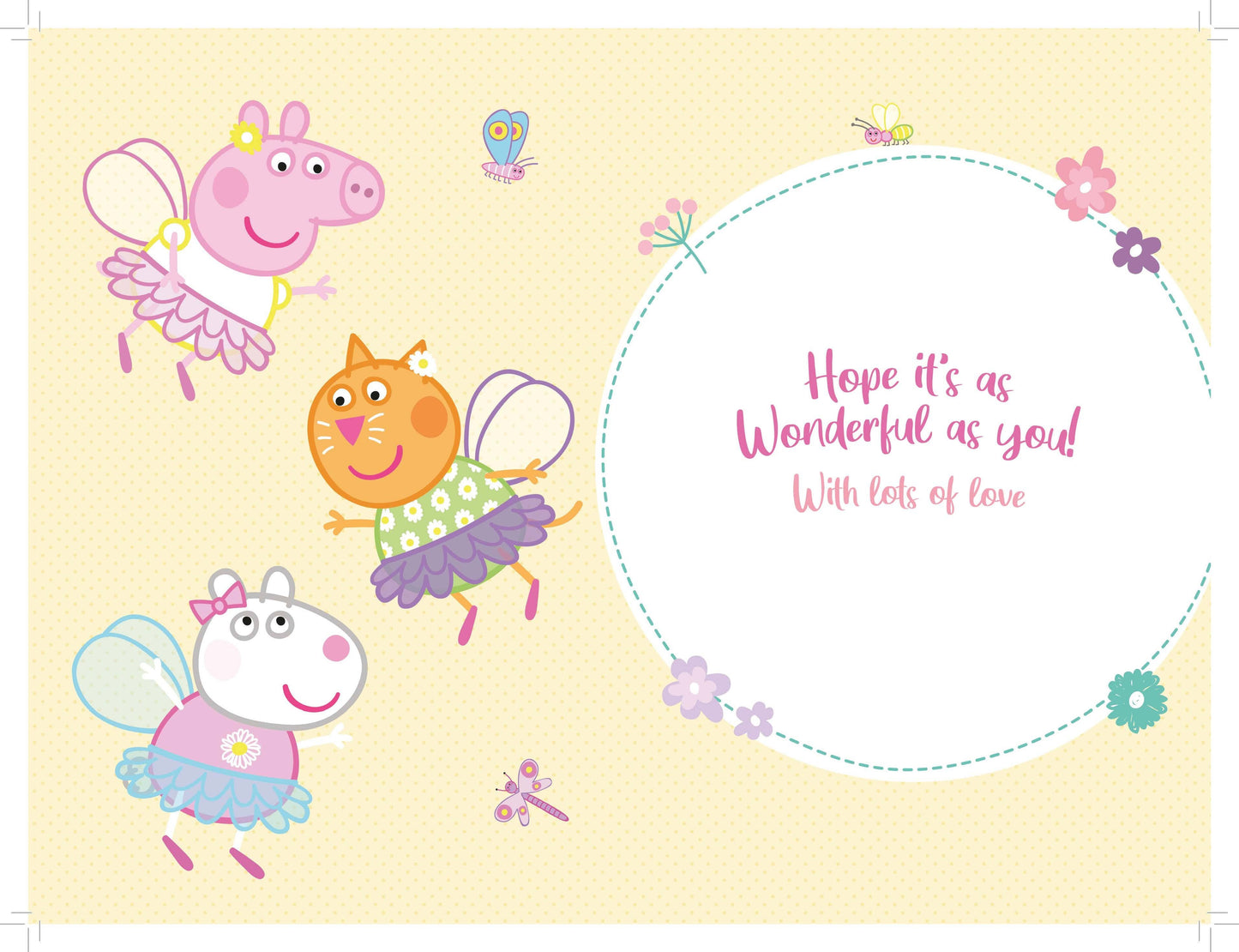 Peppa Pig Badge Granddaughter Birthday Card
