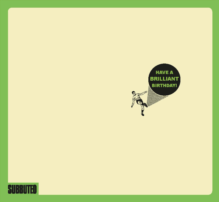 Subbuteo 'Son' Football Birthday Card