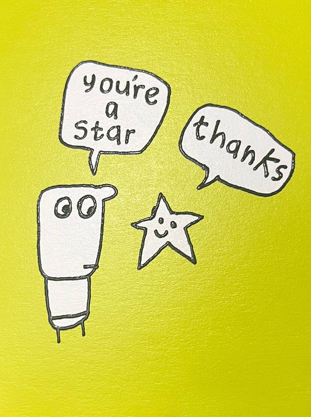 Funny Birthday Card - Embossed You're A Star Greetings Card