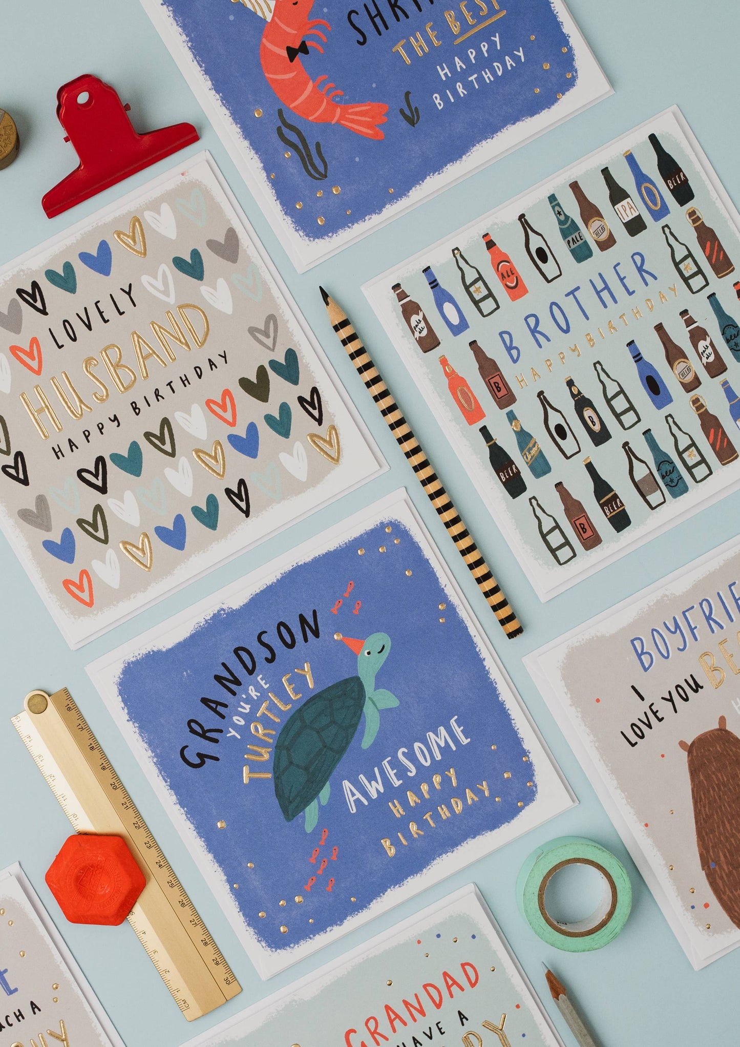 Cobalt Grandson Turtle Birthday Card