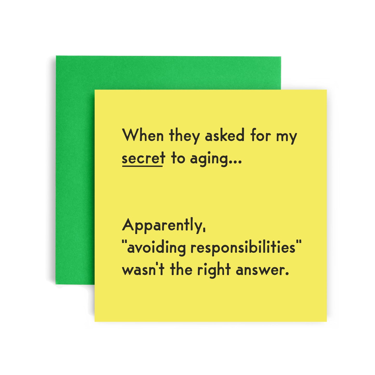 Avoiding Responsibilities Funny Eco-Friendly Birthday Card