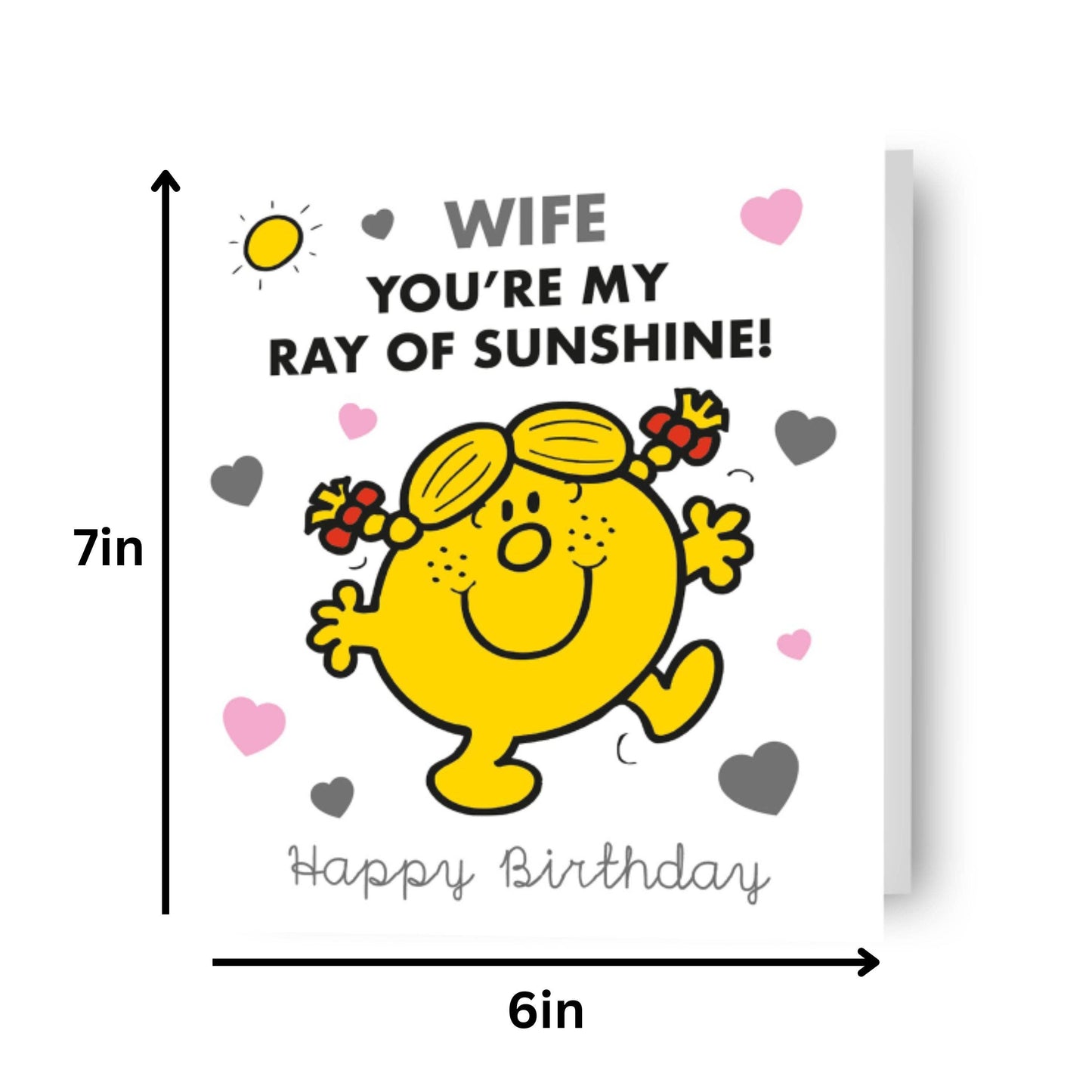 Mr Men & Little Miss Sunshine 'Wife' Birthday Card