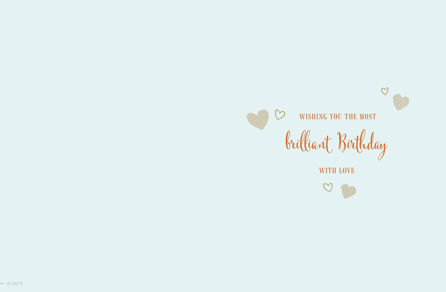 Birthday Card, Partner M, Foil Text