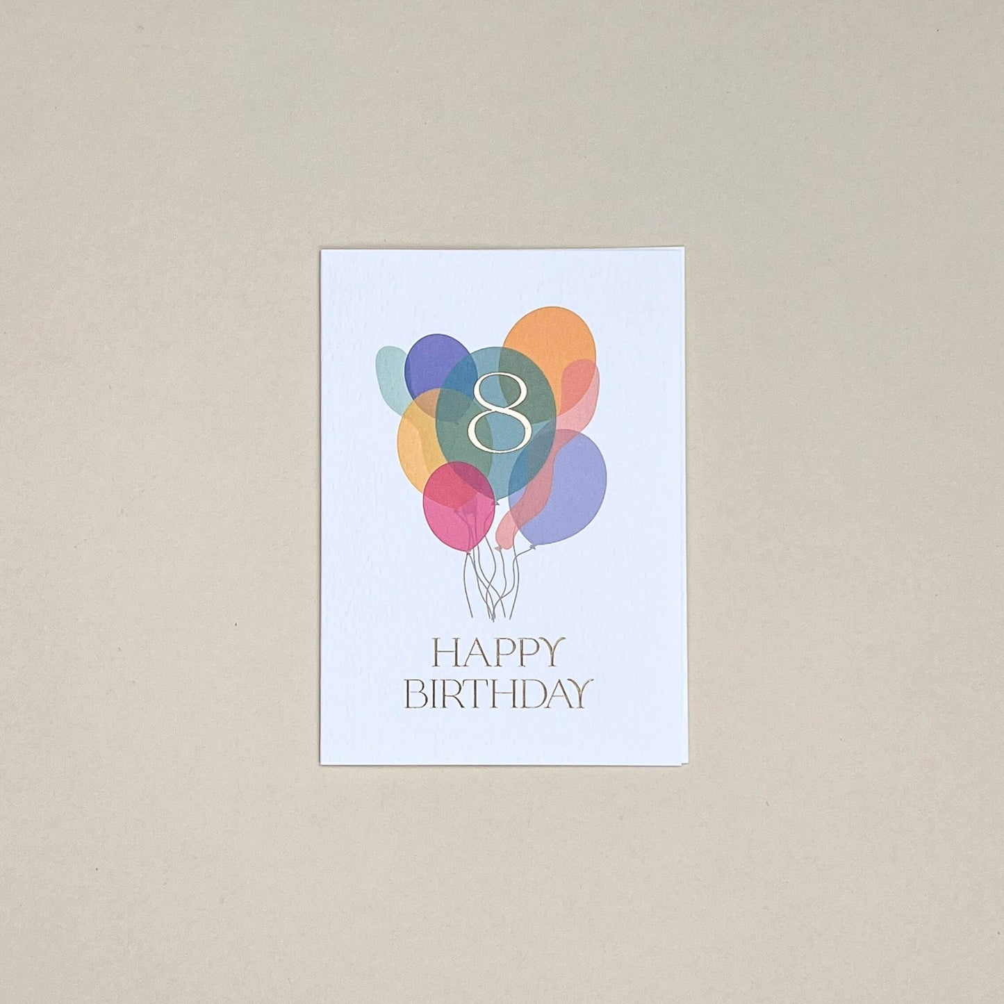 Eighth Birthday Balloon Bunch Card