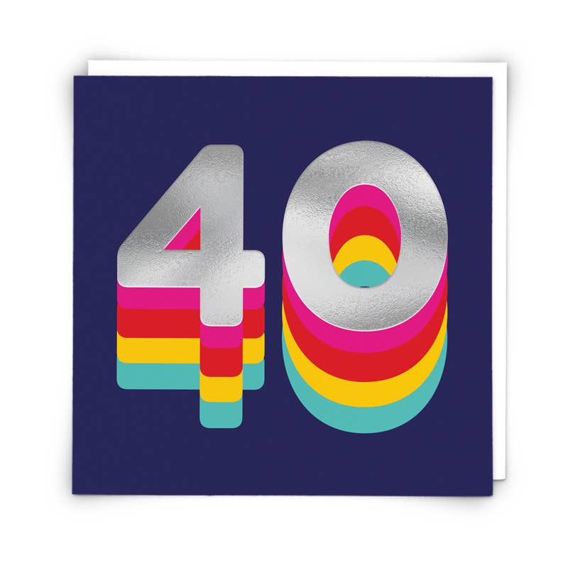 Navy 40 Greetings Card