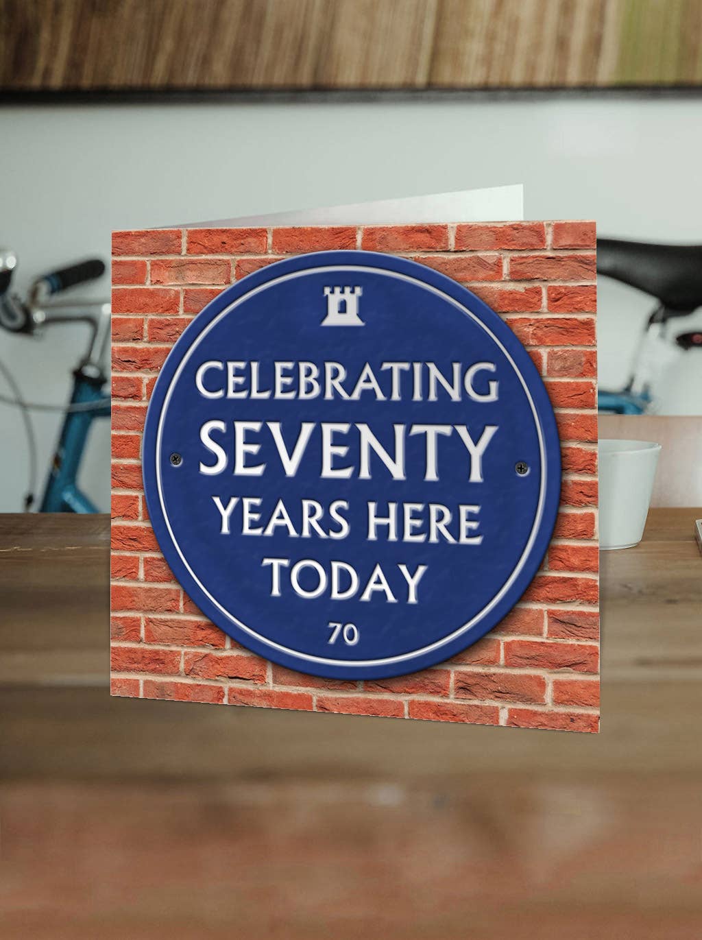 70th Birthday Milestone - Embossed Glossy Greetings Card