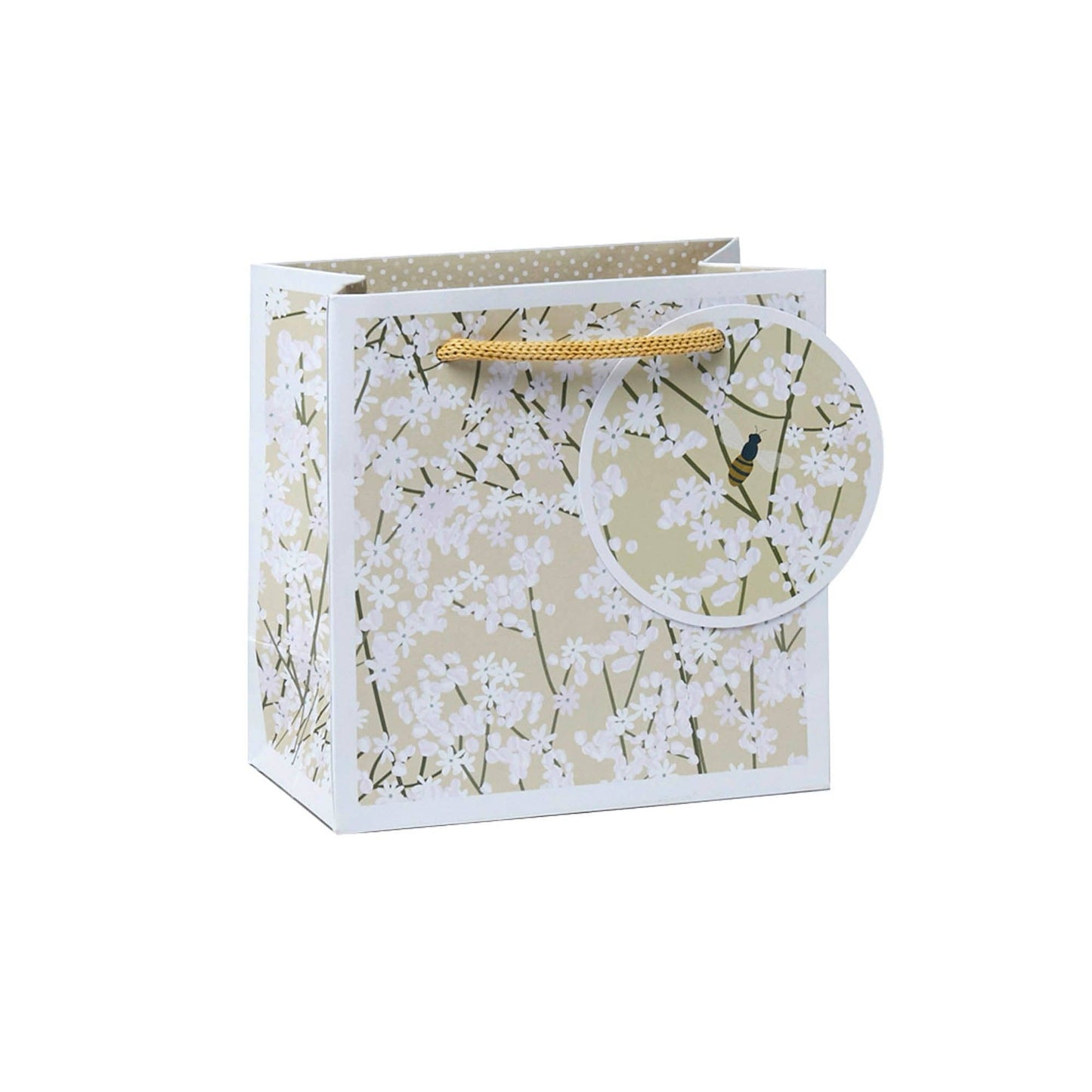 Gypsophila Natural Small Tote Bag