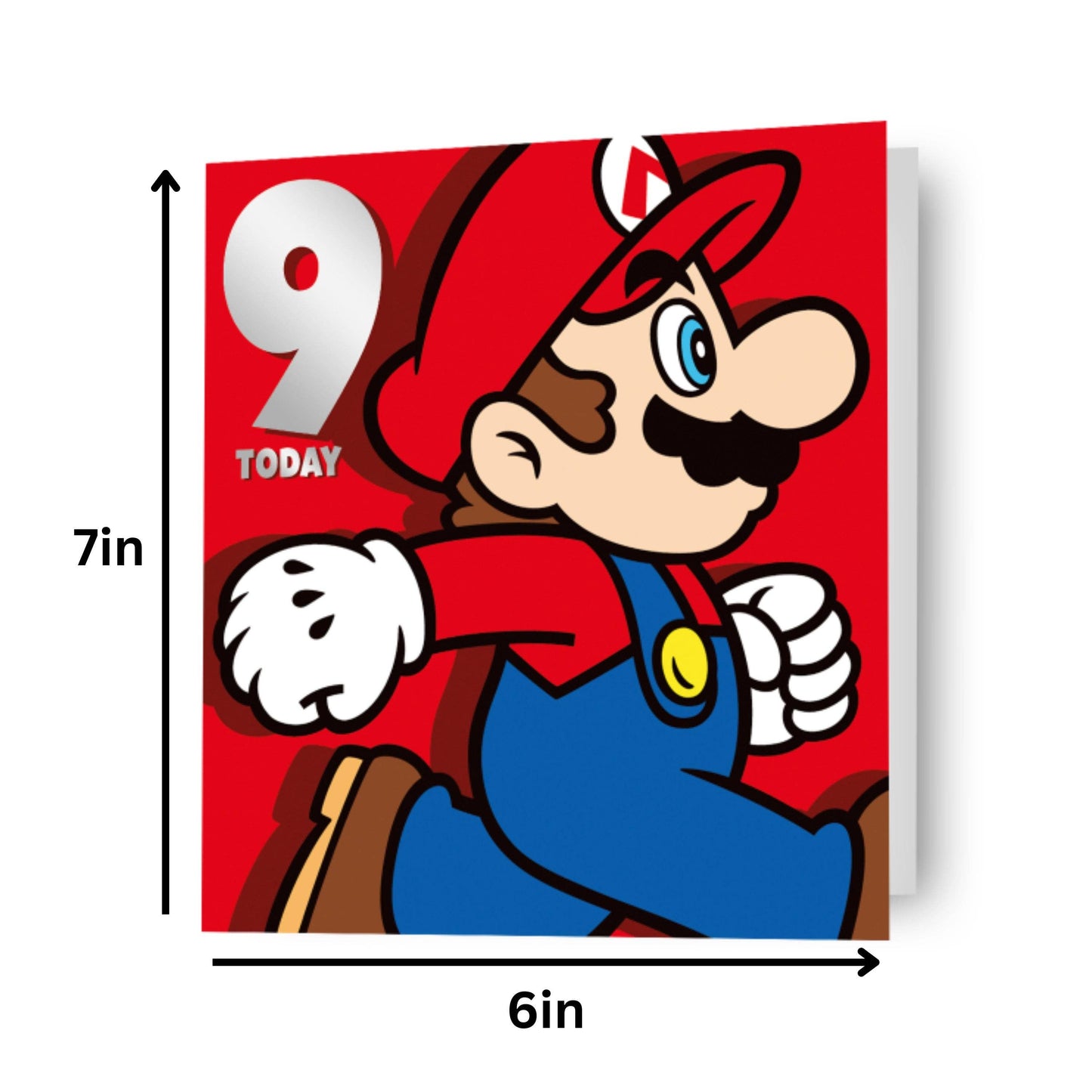 Super Mario Age 9 Birthday Card