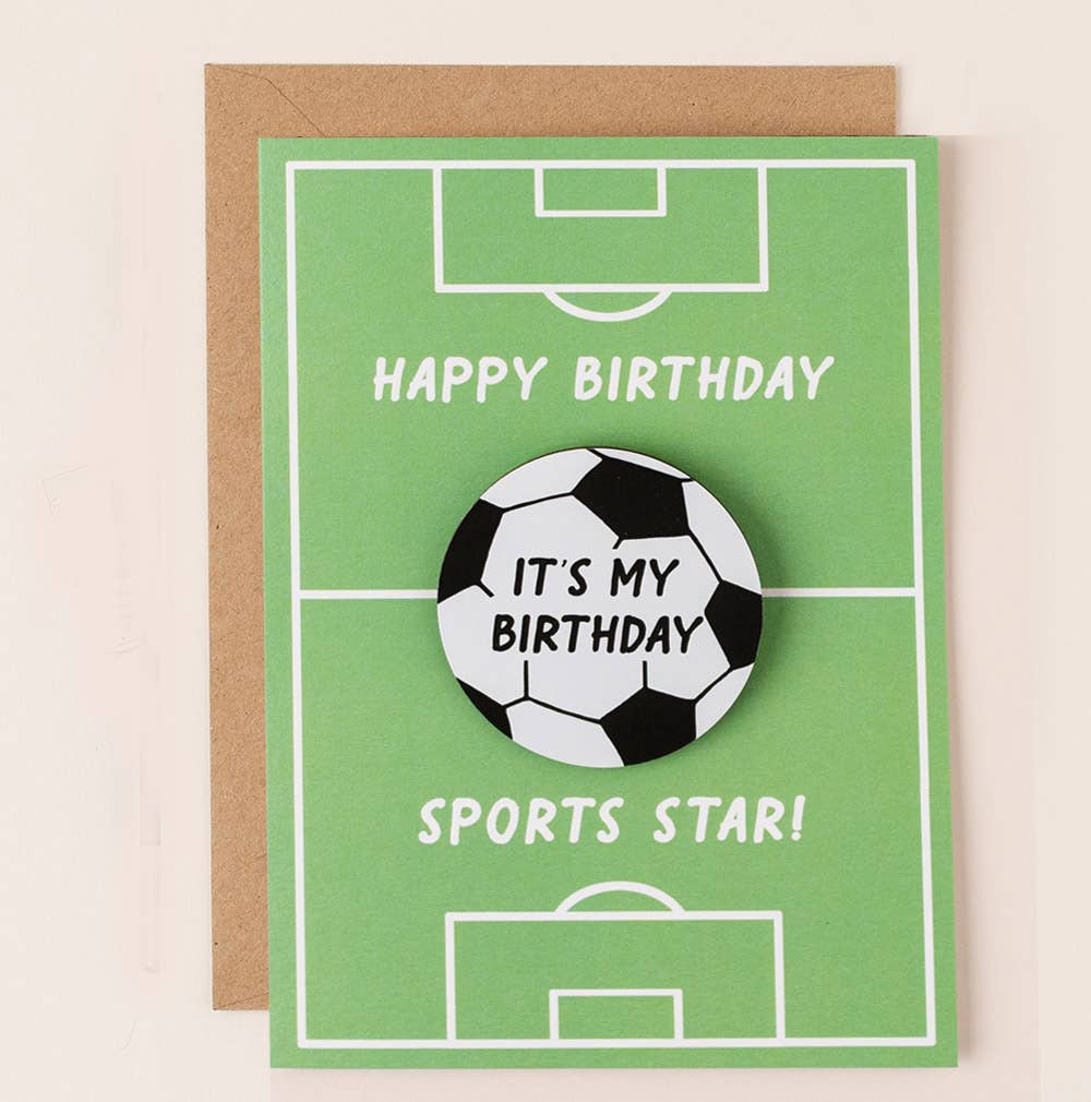 Football Birthday Badge Card