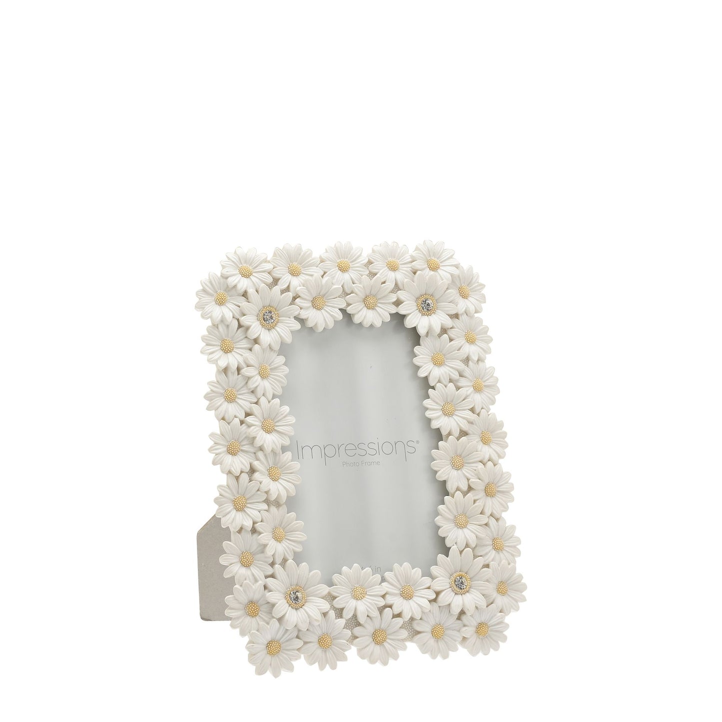 Impressions White Resin Daisy Photo Frame 4" x 6"