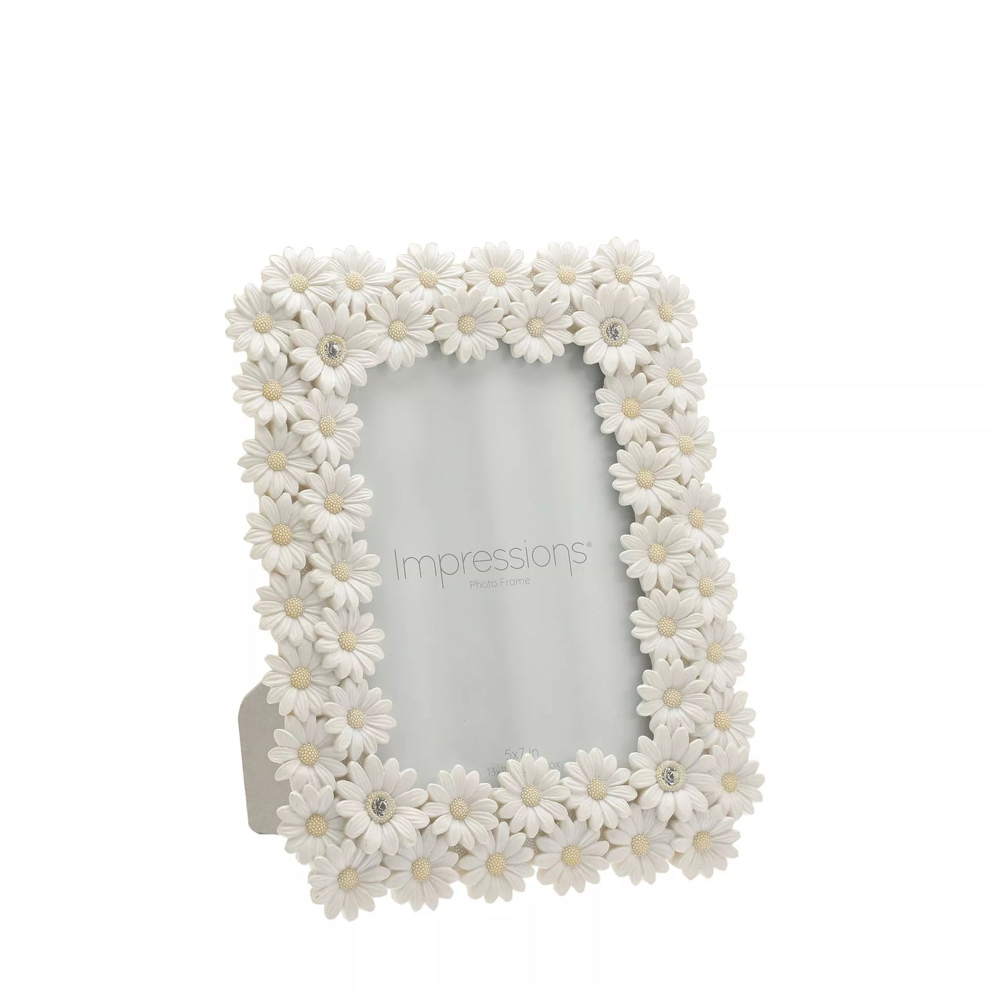 Impressions White Resin Daisy Photo Frame 5" x 7"