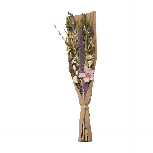 Hestia Dried Floral Bouquet 60cms - Purple