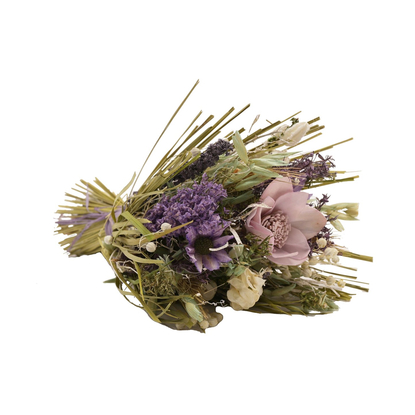 Hestia Dried Floral Bouquet 25cm - Purple