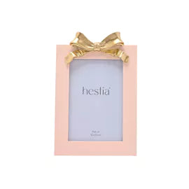 Hestia Soft Pink with Gold Ribbon Photo Frame - 4" x 6"
