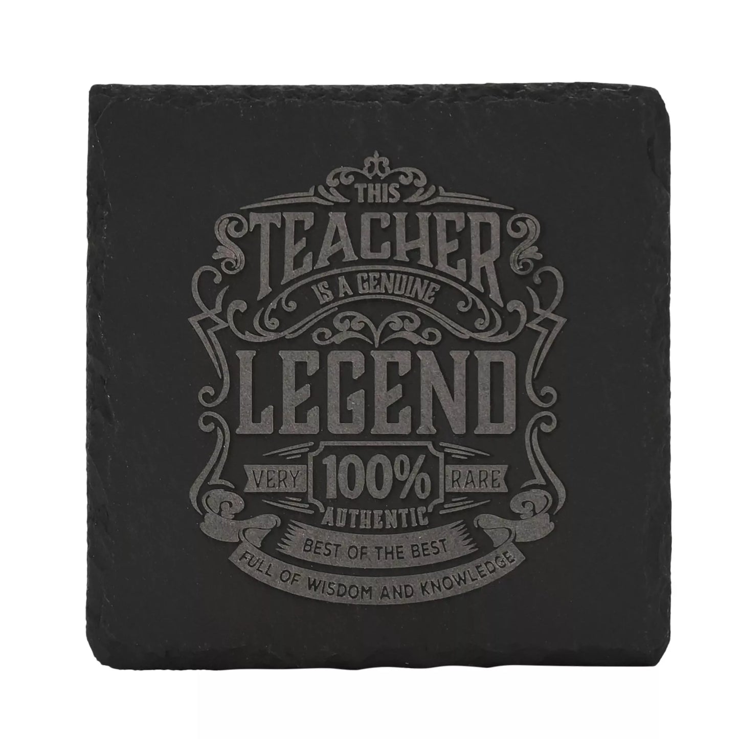 Harvey Makin Legend Slate Coaster - Teacher