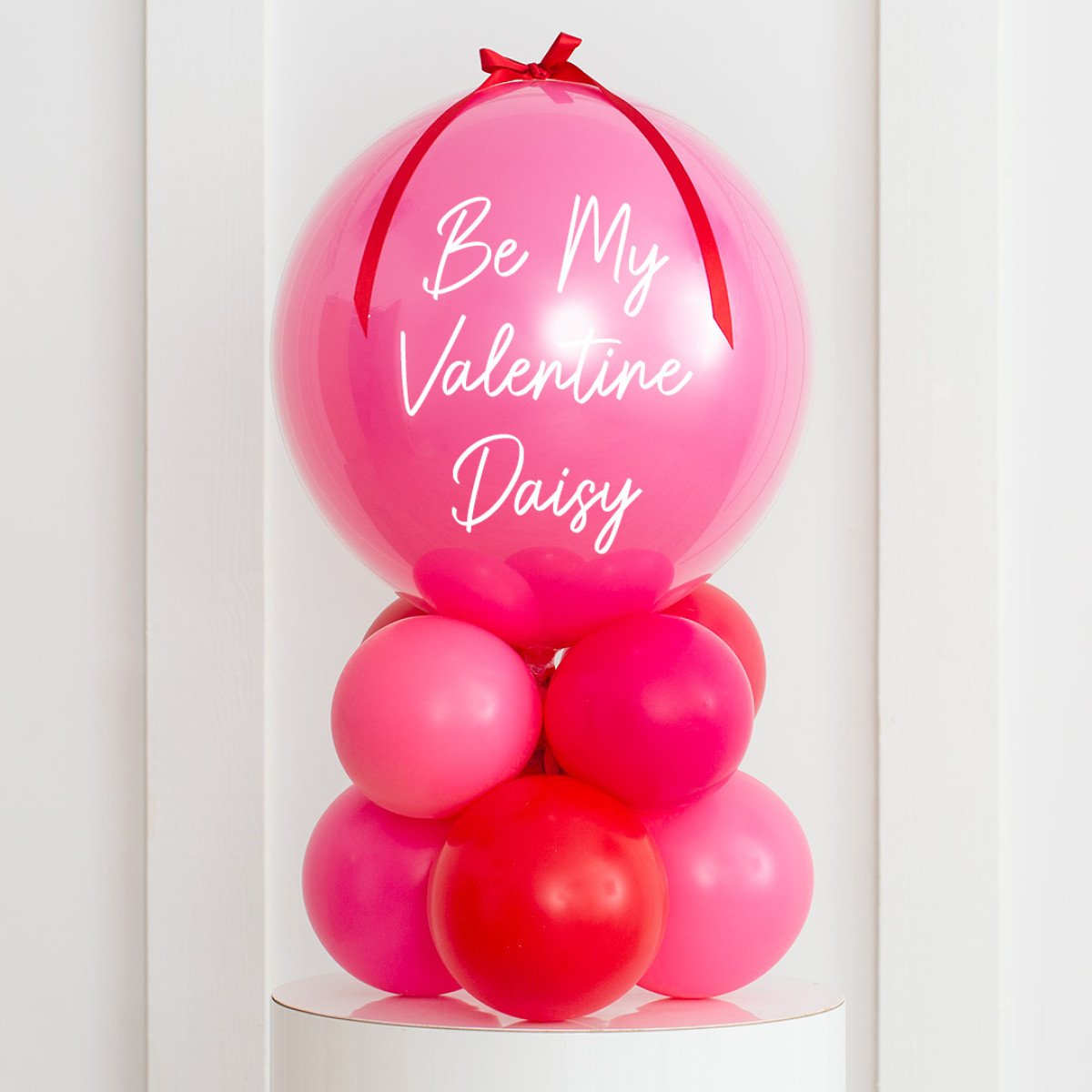 Pink Raspberry Latex Air Filled Personalised Bubble Stack