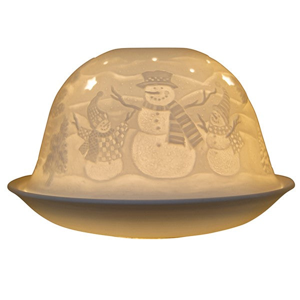 Nordic Lights Candle Shade Snowman Trio