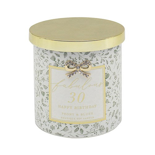Hearts Design Candle 30th Birthday