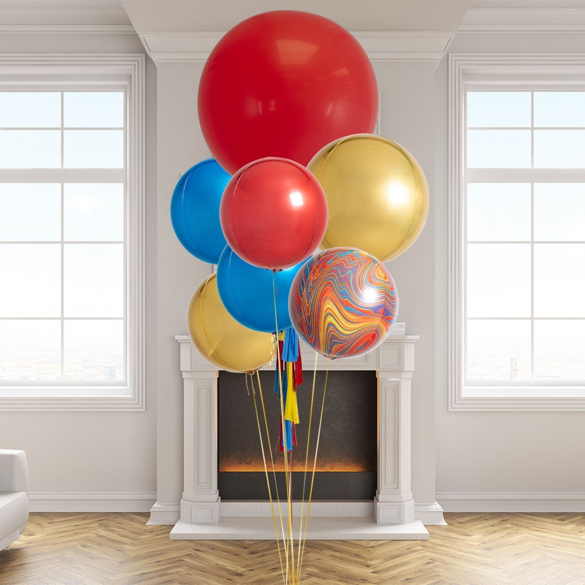 Superhero Giant Latex Balloon Bouquet (Helium Filled)