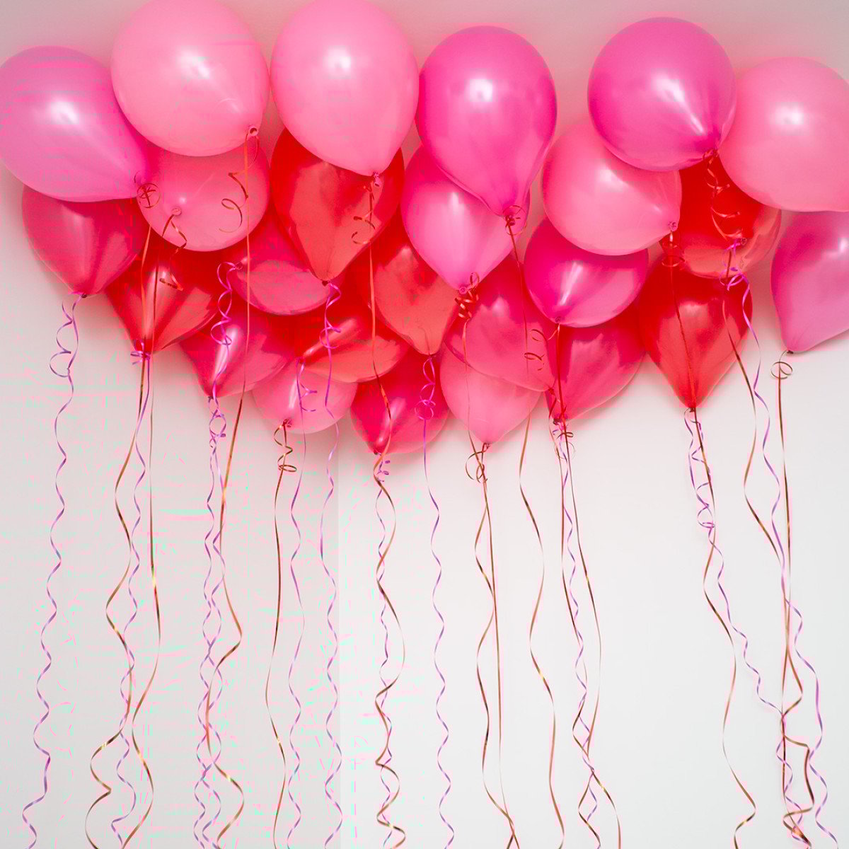 Pink Raspberry Latex Ceiling Balloons (Helium Filled)