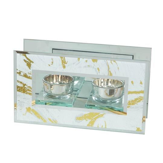 HESTIA® Marble Double Tealight Holder