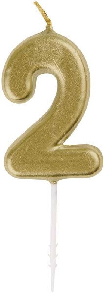 GOLD PICK BIRTHDAY CANDLE