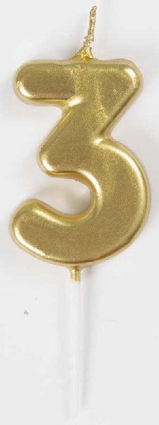 GOLD PICK BIRTHDAY CANDLE