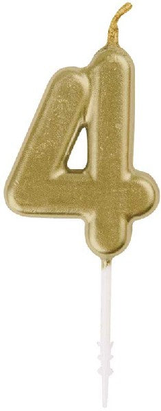 GOLD PICK BIRTHDAY CANDLE
