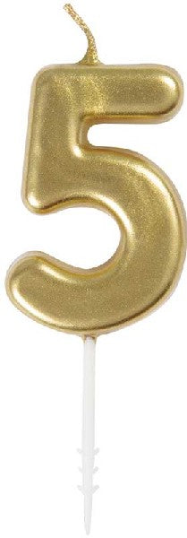GOLD PICK BIRTHDAY CANDLE