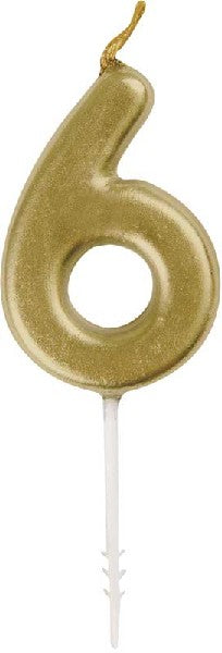 GOLD PICK BIRTHDAY CANDLE