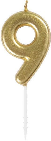 GOLD PICK BIRTHDAY CANDLE