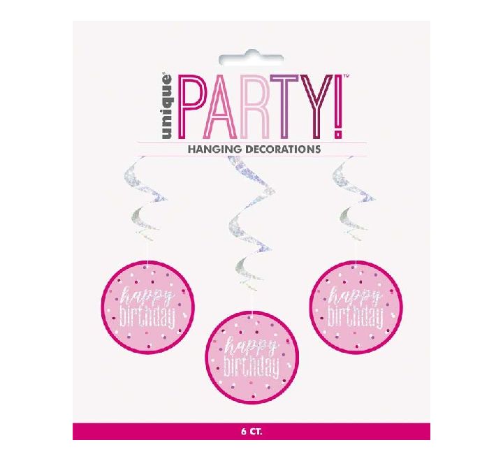 Glitz Pink Happy Birthday Decorations