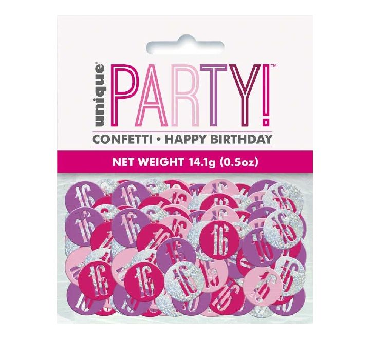 5OZ Glitz Pink 16 Confetti
