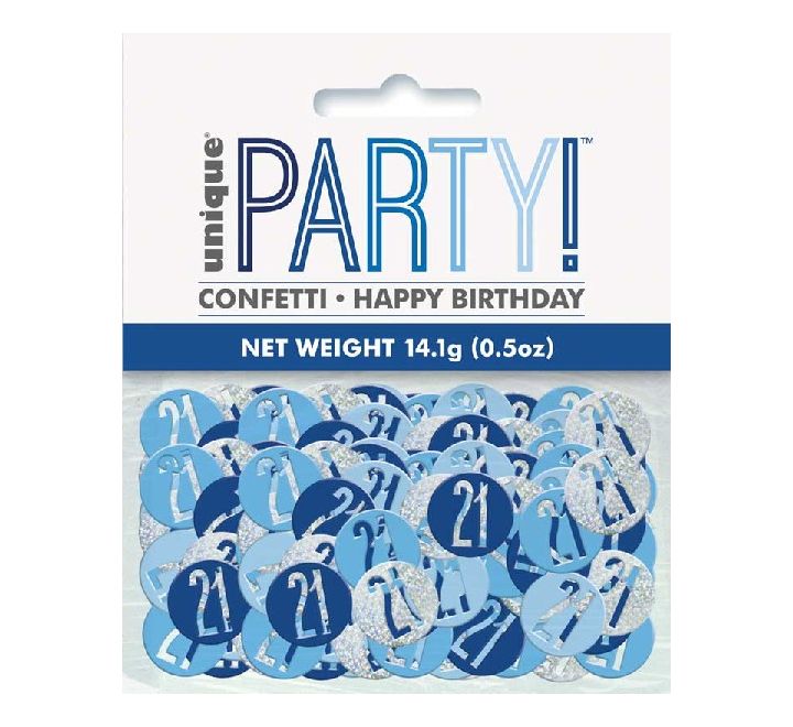 5OZ Glitz Blue 21 Confetti